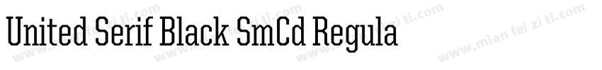 United Serif Black SmCd Regular字体转换